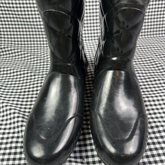Hunter Women's Regent Savoy Quilted Leg Waterproof Wellies Boots Black US 11 - Picture 2 of 6